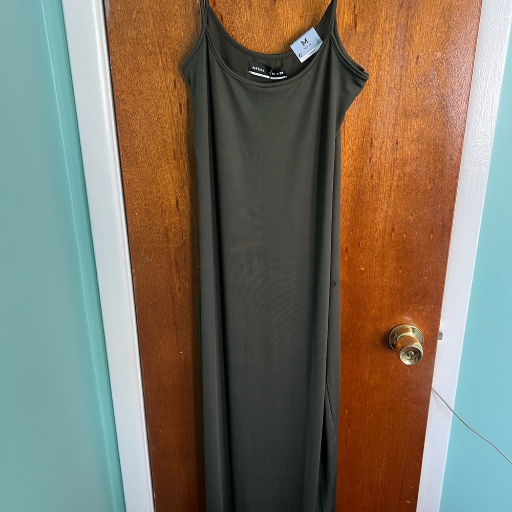 Lefties Green Stretch Maxi Dress